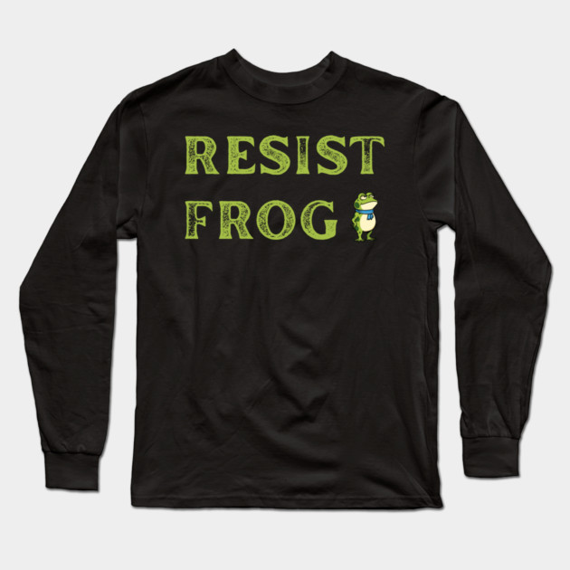 Resist-Frog Long Sleeve T-Shirt by Creatifly Graphic Tees