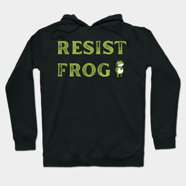 Resist-Frog Hoodie by Creatifly Graphic Tees