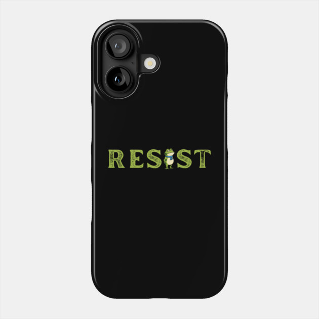 Resist-Frog Phone Case by Creatifly Graphic Tees