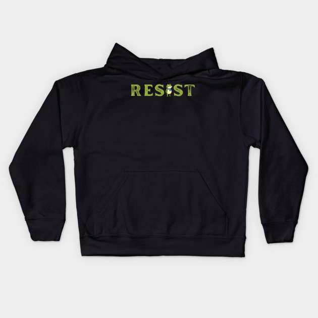 Resist-Frog Kids Hoodie by Creatifly Graphic Tees