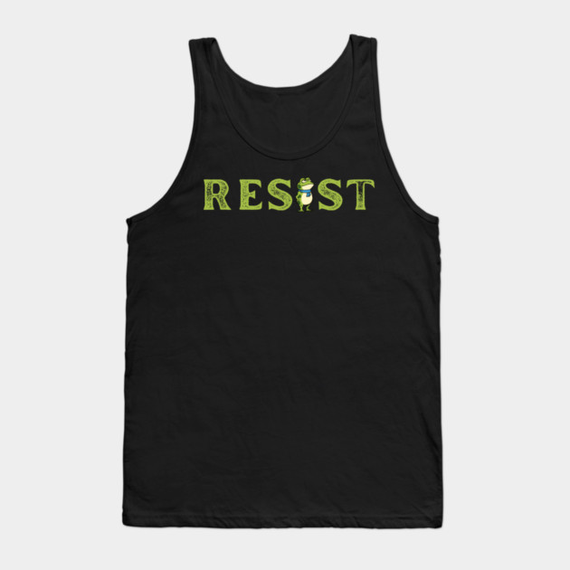 Resist-Frog Tank Top by Creatifly Graphic Tees