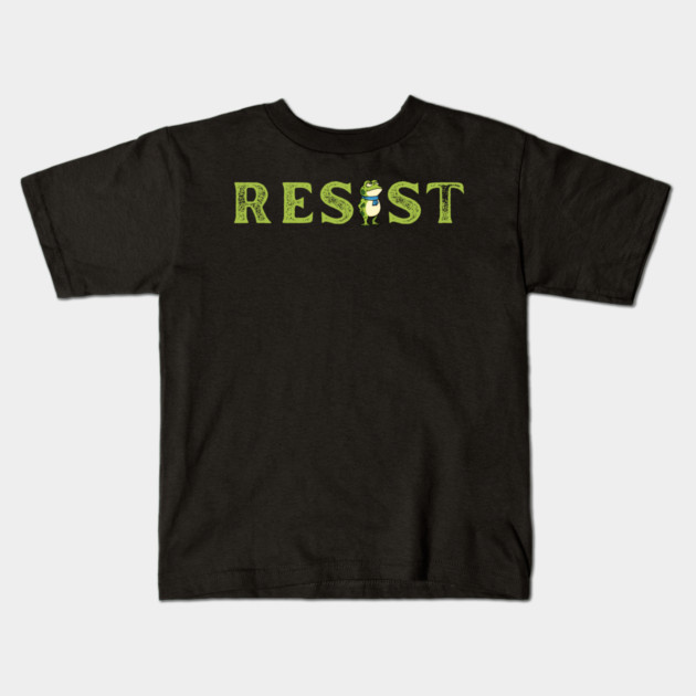 Resist-Frog Kids T-Shirt by Creatifly Graphic Tees