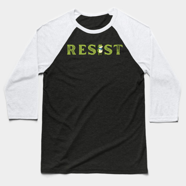 Resist-Frog Baseball T-Shirt by Creatifly Graphic Tees
