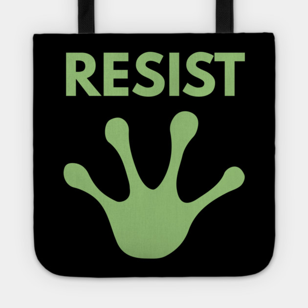 Resist-Frog Tote by Creatifly Graphic Tees