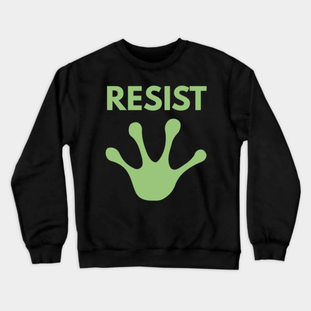 Resist-Frog Crewneck Sweatshirt by Creatifly Graphic Tees