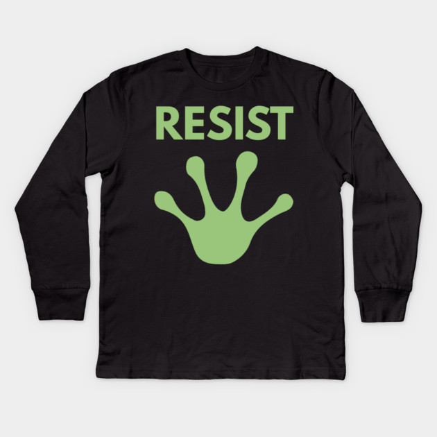 Resist-Frog Kids Long Sleeve T-Shirt by Creatifly Graphic Tees