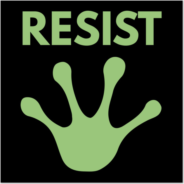 Resist-Frog Wall Art by Creatifly Graphic Tees