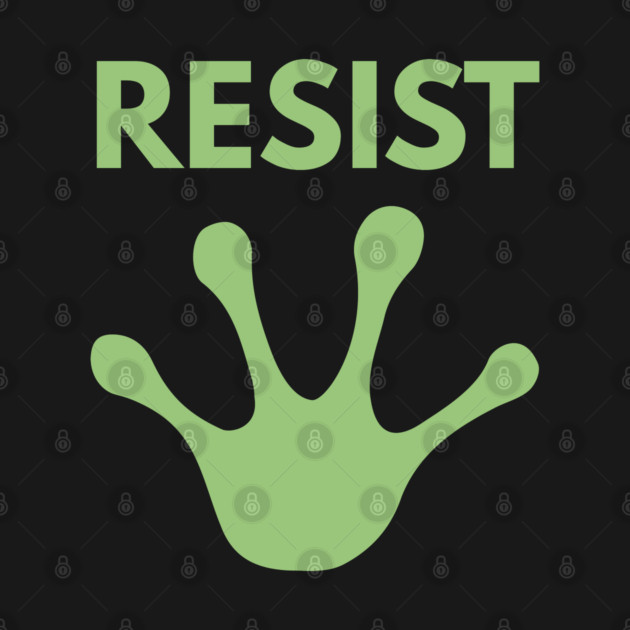 Resist-Frog by Creatifly Graphic Tees