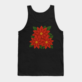 Poinsettia Bouquet – Festive Christmas Floral Tank Top