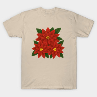 Poinsettia Bouquet – Festive Christmas Floral T-Shirt