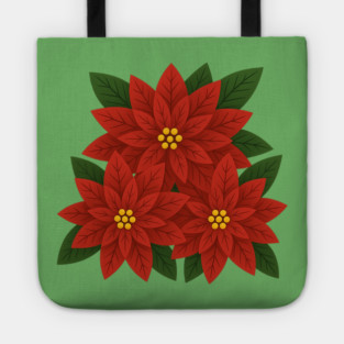 Poinsettia Bouquet – Festive Christmas Floral Tote