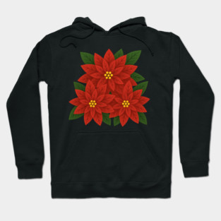 Poinsettia Bouquet – Festive Christmas Floral Hoodie