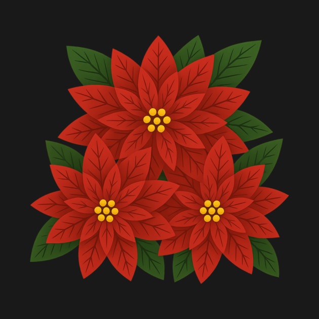 Poinsettia Bouquet – Festive Christmas Floral by DonWillisJrArt