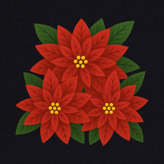 Poinsettia Bouquet – Festive Christmas Floral by DonWillisJrArt