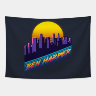 Ben Harper ||| City Retro 80s Tapestry
