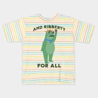 And Ribberty For All! Statue of Ribberty, Portland Frogs Represent! Kids T-Shirt