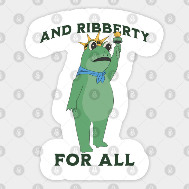 And Ribberty For All! Statue of Ribberty, Portland Frogs Represent! Sticker by Luxinda