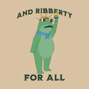 And Ribberty For All! Statue of Ribberty, Portland Frogs Represent! T-Shirt