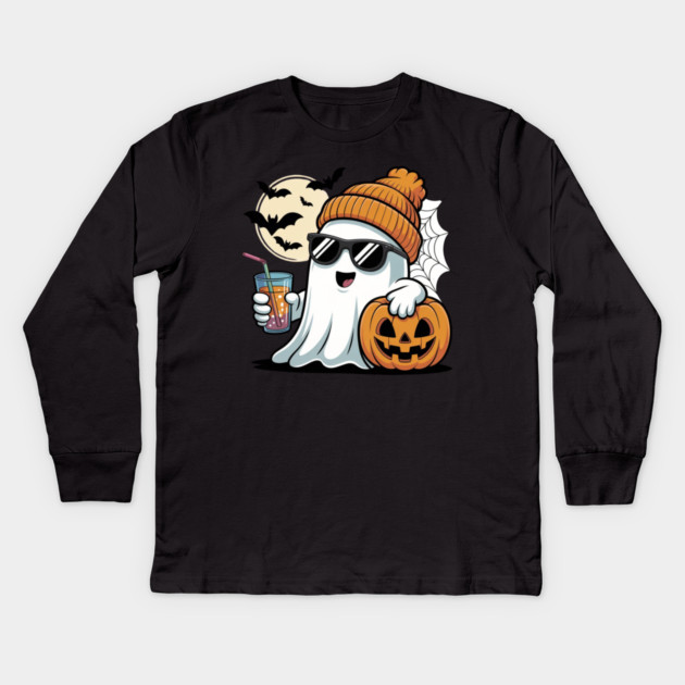 Halloween-Vibes Kids Long Sleeve T-Shirt by Creatifly Graphic Tees