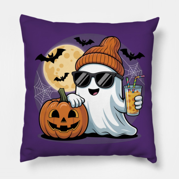 Halloween-Vibes Pillow by Creatifly Graphic Tees