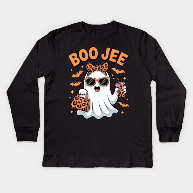 Halloween-Vibes Kids Long Sleeve T-Shirt by Creatifly Graphic Tees