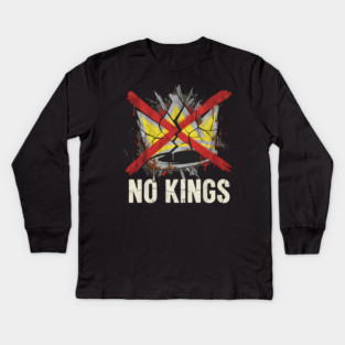 No Kings Kids Long Sleeve T-Shirt
