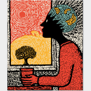 Wanderluster – World Mind Dreaming Linocut Posters and Art