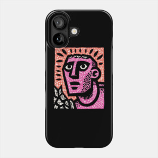Stone Man Awakening – Inner Energy Linocut Phone Case