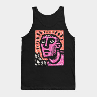 Stone Man Awakening – Inner Energy Linocut Tank Top