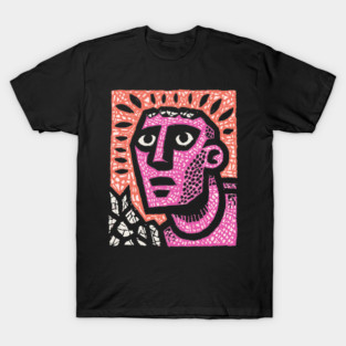 Stone Man Awakening – Inner Energy Linocut T-Shirt