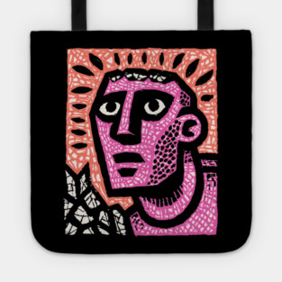Stone Man Awakening – Inner Energy Linocut Tote