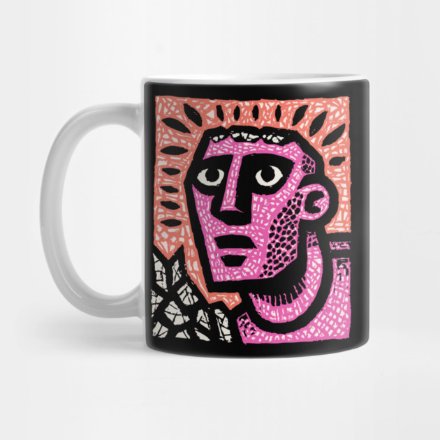 Stone Man Awakening – Inner Energy Linocut by TuncGK