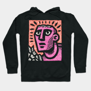 Stone Man Awakening – Inner Energy Linocut Hoodie
