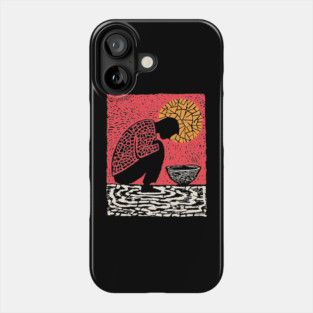 Quiet Sacrament – Humility and Ritual Linocut Phone Case