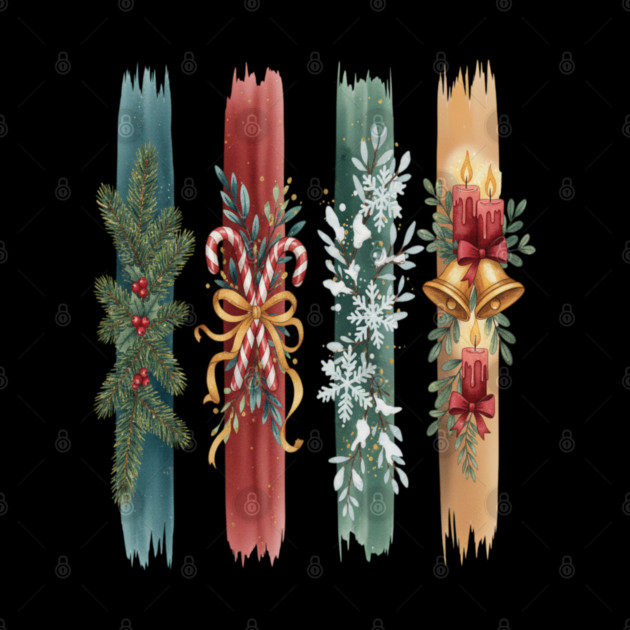 Christmas Stripes Festive Holiday Design by BirdsnStuff