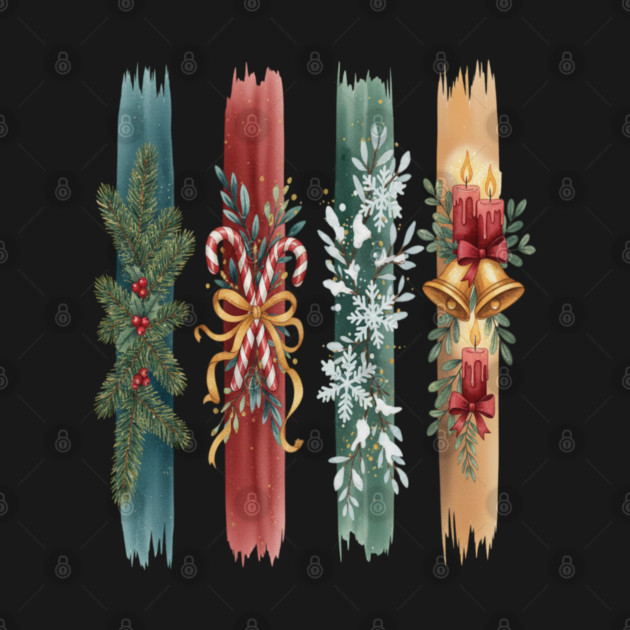 Christmas Stripes Festive Holiday Design by BirdsnStuff