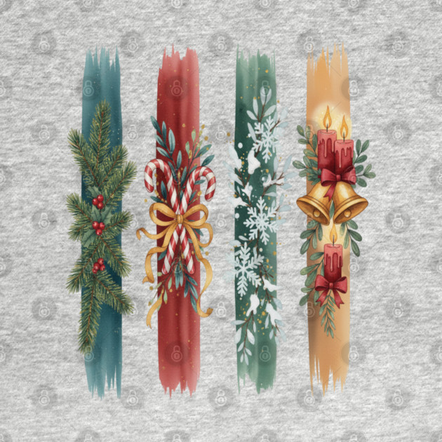 Christmas Stripes Festive Holiday Design by BirdsnStuff