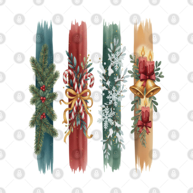 Christmas Stripes Festive Holiday Design by BirdsnStuff