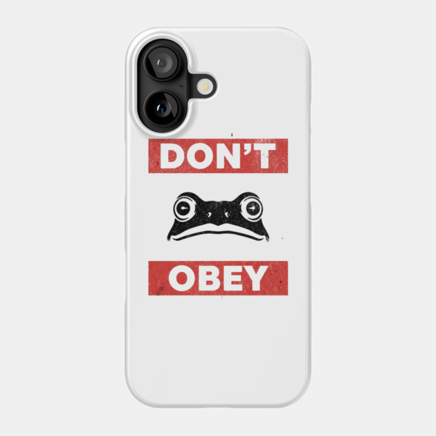 Portland Frog Don’t Obey Phone Case by ArtistTee ⭐⭐⭐⭐⭐
