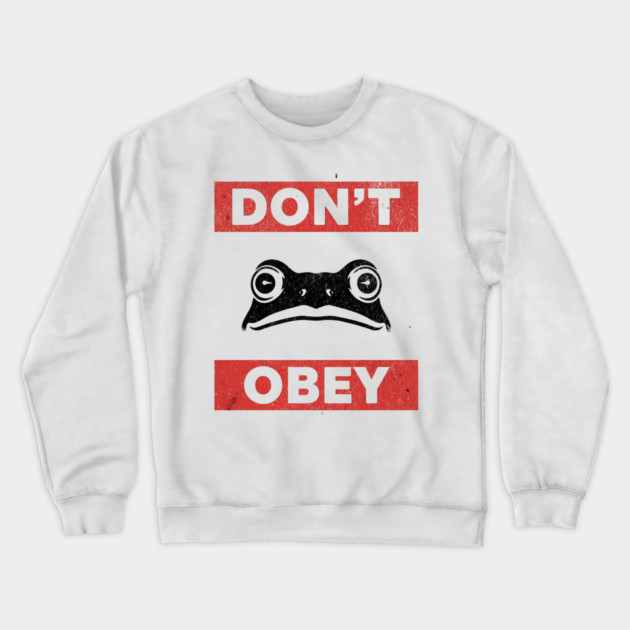 Portland-Frog-Don’t-Obey Crewneck Sweatshirt by ArtistTee ⭐⭐⭐⭐⭐