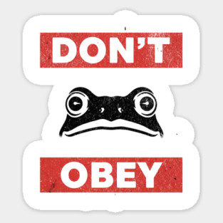 Portland-Frog-Don’t-Obey Sticker