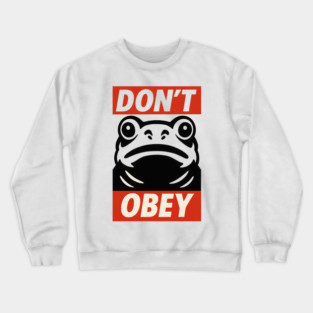 Portland Frog Don’t Obey Crewneck Sweatshirt