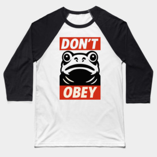 Portland Frog Don’t Obey Baseball T-Shirt