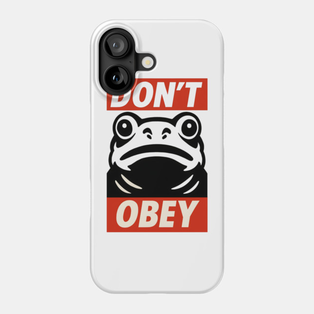 Portland Frog Don’t Obey Phone Case by ArtistTee ⭐⭐⭐⭐⭐