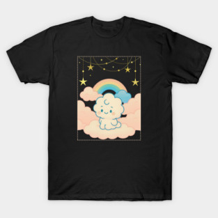 Happy Cloud Cute Funny | Positive Rainbow T-Shirt