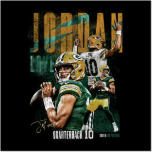 Jordan Love 10 Vintage Green Bay Packers - torin davenport #178 Posters and Art