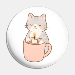 Candlelight Cat  Cozy Cat with Candle  Warm Aesthetic Cat Art for Relaxing Nights Pin
