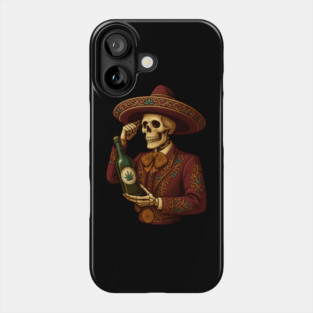 Elegant Skeleton Mariachi – Dia De Los Muertos Day of The Dead Costume Art Phone Case