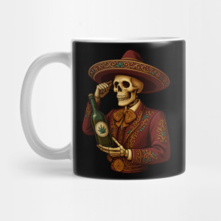 Elegant Skeleton Mariachi – Dia De Los Muertos Day of The Dead Costume Art Mug