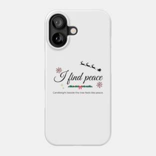 Candlelight beside the tree feels like peace. Phone Case